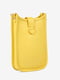 Жовта шкіряна сумка через плече | 6861862 | фото 3