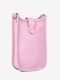 Світло-рожева шкіряна сумка через плече | 6861865 | фото 3