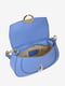 Синя шкіряна сумка через плече | 6861876 | фото 4