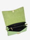 Салатова шкіряна сумка через плече середнього розміру | 6861884 | фото 4