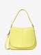 Кожаная сумка через плечо лимонного цвета | 6861887 | фото 2