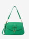 Зеленая кожаная сумка через плечо | 6861901 | фото 2