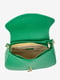 Зеленая кожаная сумка через плечо | 6861901 | фото 4