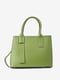 Кожаная сумка-тоут травяного цвета | 6861917 | фото 2