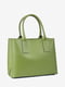 Кожаная сумка-тоут травяного цвета | 6861917 | фото 3
