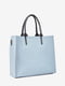 Голубая кожаная сумка-тоут среднего размера | 6861921 | фото 3