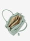 Шкіряна сумка-тоут оливкового кольору | 6861924 | фото 4
