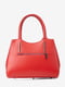 Червона шкіряна сумка-тоут середнього розміру | 6861931 | фото 3