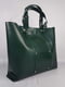 Зелена шкіряна сумка-шопер Еліс | 6861943 | фото 2