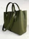 Зелена шкіряна сумка Форта | 6862004 | фото 3