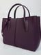Фіолетова шкіряна сумка Форта | 6862066 | фото 2