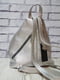 Сріблястий шкіряний рюкзак Паріс | 6862135 | фото 2