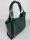 Зелена шкіряна сумка-шопер Дольче | 6862155 | фото 4