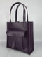 Фіолетова шкіряна сумка-шопер Гарда | 6862205