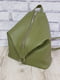Зелений шкіряний рюкзак Паріс | 6862251 | фото 2