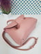 Рожева шкіряна сумка Фіджі | 6862310 | фото 3