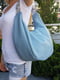 Блакитна шкіряна сумка Віола | 6862462 | фото 6