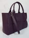 Фіолетова шкіряна сумка Вега | 6862519 | фото 3