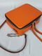 Оранжева шкіряна сумка Квадро | 6862546 | фото 2