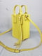 Жовта шкіряна сумка Амелі | 6862636 | фото 2