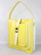 Жовта шкіряна сумка Грейс | 6862665 | фото 2