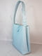 Блакитна шкіряна сумка-шопер Барбара | 6862677 | фото 2