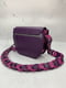 Фіолетова шкіряна сумка Рута | 6862698 | фото 3
