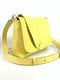 Жовта шкіряна сумка Мішель | 6862724 | фото 4