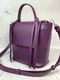 Фіолетова шкіряна сумка Керрі | 6862747 | фото 2