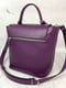 Фіолетова шкіряна сумка Керрі | 6862747 | фото 3