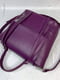 Фіолетова шкіряна сумка Керрі | 6862747 | фото 4