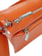 Оранжева шкіряна сумка Паола | 6862772 | фото 3