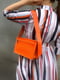 Оранжева шкіряна сумка Паола | 6862772 | фото 8