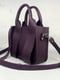 Фіолетова шкіряна сумка Фіона S | 6862826 | фото 2