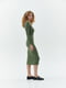 Приталенное платье с длинным рукавом оливковое | 6862834 | фото 2
