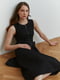 Коттонова сукня без рукавів чорна | 6862840 | фото 2