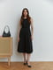 Коттонова сукня без рукавів чорна | 6862840