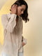 Шифонова блуза вільного крою кремова | 6862859 | фото 7