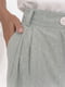 Широкие льняные брюки мятного цвета | 6862876 | фото 6