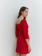 Приталена сукня міні із застібкою на гудзики червоне | 6862889 | фото 3