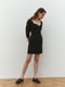Приталена сукня міні із застібкою на гудзики чорна | 6862890 | фото 2