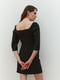 Приталена сукня міні із застібкою на гудзики чорна | 6862890 | фото 3