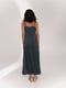 Шовкова сукня-міді у білизняному стилі зелена | 6862899 | фото 4