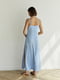 Шовкова сукня-міді у білизняному стилі блакитна | 6862900 | фото 4