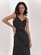 Шовкова сукня-міді в білизняному стилі чорна | 6862901 | фото 2