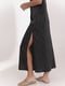 Шовкова сукня-міді в білизняному стилі чорна | 6862901 | фото 4