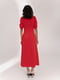 Сукня із зібраною деталлю на грудях червона | 6862905 | фото 4