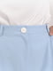 Широкие брюки на поясе с боковыми карманами голубые | 6862913 | фото 6