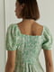 Приталенное платье с эластичной спинкой зеленое | 6862922 | фото 5