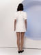 Приталенное платье с юбкой-трапецией молочное | 6862945 | фото 4